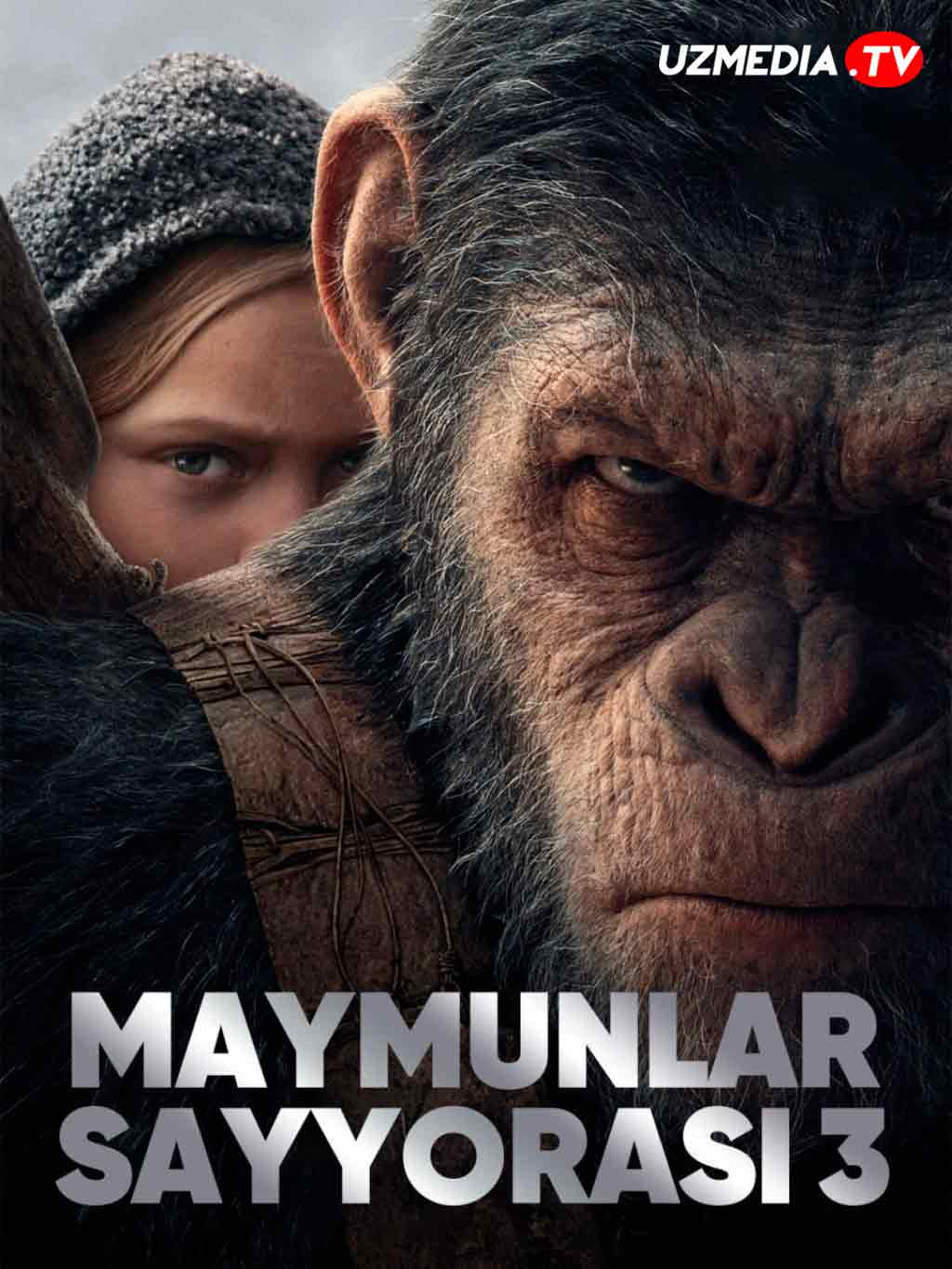Maymunlar sayyorasi 3: Urush / Maymunlar sayyorasi 3: Intiho Uzbek tilida O'zbekcha tarjima kino 2017 Full HD tas-ix skachat